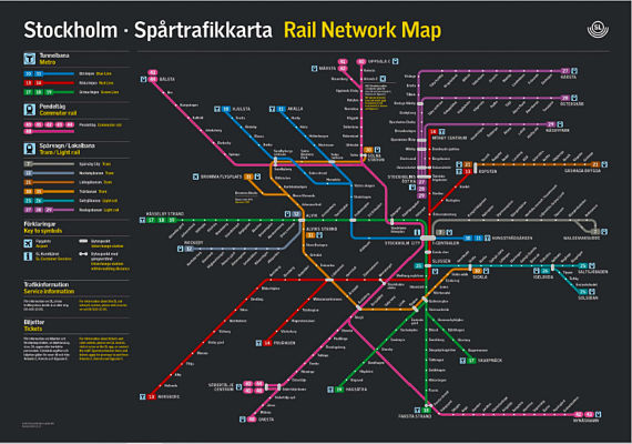 mapa de trenes estocolmo